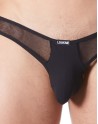 String noir sexy avec fine résille - LM805-57BLK String noir sexy avec fine résille - LM805-57BLK