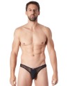 String noir sexy avec fine résille - LM805-57BLK String noir sexy avec fine résille - LM805-57BLK