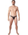 String noir sexy avec fine résille - LM805-57BLK String noir sexy avec fine résille - LM805-57BLK