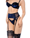 Ensemble 3 pièces Mapalé en velours floral - MAL8938BKB Ensemble 3 pièces Mapalé en velours floral - MAL8938BKB