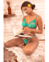 Ensemble sexy 2 pièces en dentelle extensible - MAL8949WTEA Ensemble sexy 2 pièces en dentelle extensible - MAL8949WTEA