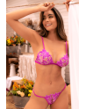 Ensemble sexy 2 pièces broderie florale - MAL8952AZAL Ensemble sexy 2 pièces broderie florale - MAL8952AZAL