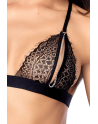 Ensemble sexy 4 pièces peek-a-boo avec chaînes, menottes et masque - MAL8959BLK Ensemble sexy 4 pièces peek-a-boo avec chaînes, menottes et masque - MAL8959BLK