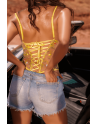 Body string jaune brodé - MAL8925SUN Body string jaune brodé - MAL8925SUN