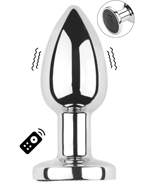 Plug vibrant acier inoxydable anal taille S avec télécommande, USB - RY-207-S Plug vibrant acier inoxydable anal taille S avec télécommande, USB - RY-207-S