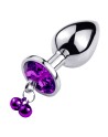 Plug bijou aluminium violet avec clochettes Taille S -  RY-001-A-ZB Plug bijou aluminium violet avec clochettes Taille S -  RY-001-A-ZB