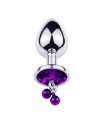 Plug bijou aluminium violet avec clochettes Taille S -  RY-001-A-ZB Plug bijou aluminium violet avec clochettes Taille S -  RY-001-A-ZB