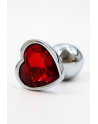 Plug bijou coeur en aluminium bijou rouge Small - RY-013RED Plug bijou coeur en aluminium bijou rouge Small - RY-013RED
