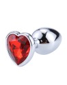 Plug bijou coeur en aluminium bijou rouge Small - RY-013RED Plug bijou coeur en aluminium bijou rouge Small - RY-013RED