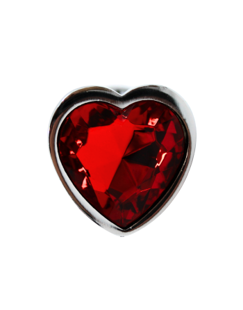 Plug bijou coeur en aluminium bijou rouge Small - RY-013RED