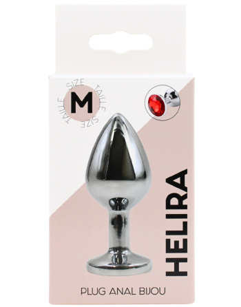 Plug bijou en aluminium bijou rouge Medium - RY-002RED