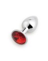 Plug bijou en aluminium bijou rouge Medium - RY-002RED Plug bijou en aluminium bijou rouge Medium - RY-002RED