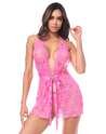 Babydoll Mapalé sensuelle avec string dentelle - MAL7622PINK