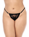 Peignoir en dentelle grande taille Mapalé avec string assorti - MAL7618XBLK Peignoir en dentelle grande taille Mapalé avec string assorti - MAL7618XBLK