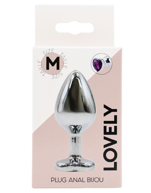 Plug bijou en aluminium bijou coeur violet Medium - RY-014PUR Plug bijou en aluminium bijou coeur violet Medium - RY-014PUR