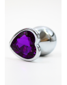 Plug bijou en aluminium bijou coeur violet Medium - RY-014PUR Plug bijou en aluminium bijou coeur violet Medium - RY-014PUR