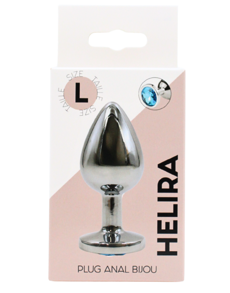 Plug bijou en aluminium bijou bleu Large - RY-003LBL